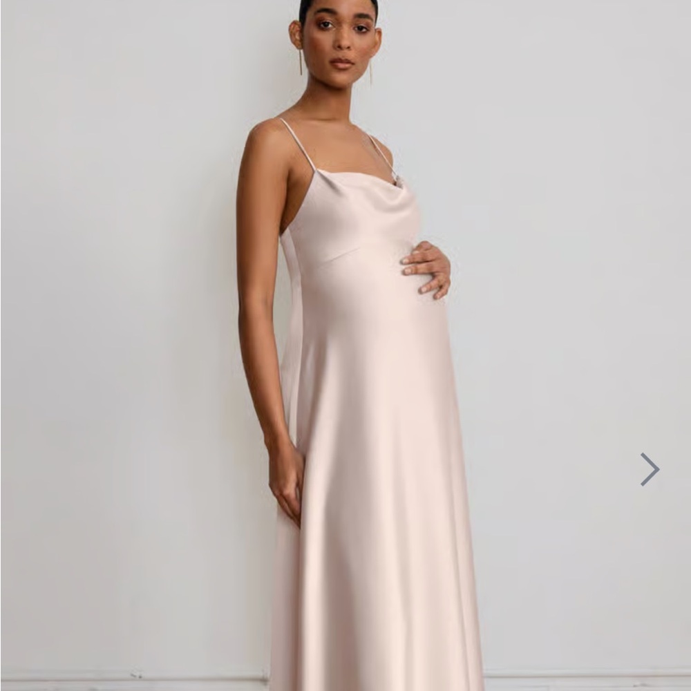 Jenny Yoo Addison Maternity Dress Platinum